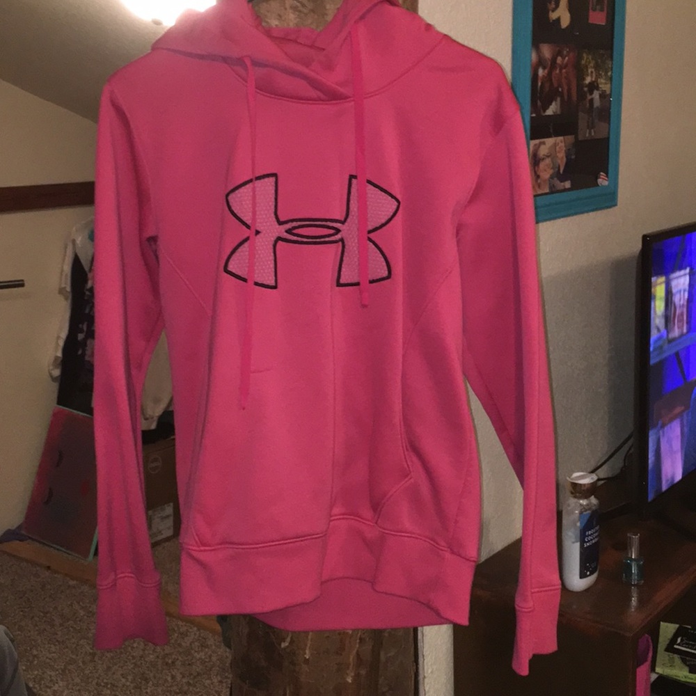 Under armor pink hoodie size medium